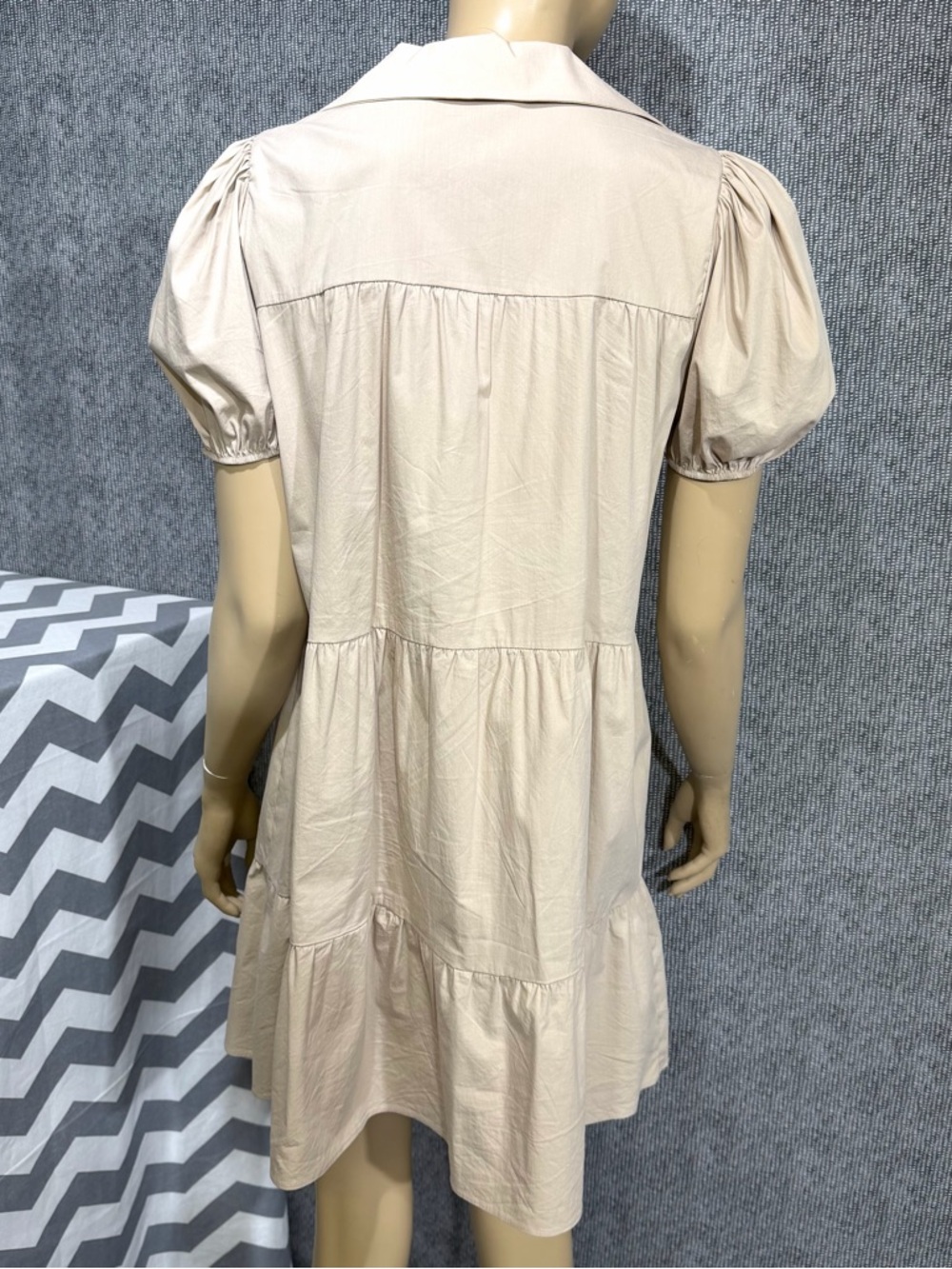 ZARA Tiered Poplin Dress - Picture 4 of 13